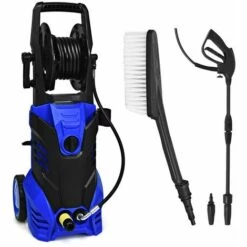 COSTWAY Nettoyeur Haute Pression Electrique Avec Accessoires Brosses 2030 Psi, 6,0 L / Min 2000w Portable Avec Câbles Et Tuyaux