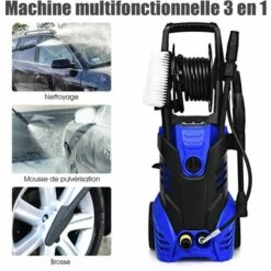 COSTWAY Nettoyeur Haute Pression Electrique Avec Accessoires Brosses 2030 Psi, 6,0 L / Min 2000w Portable Avec Câbles Et Tuyaux -Nettoyeur Haute Pression Soldes 17439577 3