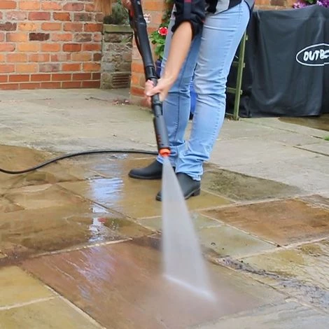 OUTIROR Nettoyeur Haute Pression électrique - 150 Bar - 440 Litres/heure - Pour Voiture, Vélo, Terrasse, Jardin 6 OUTIROR Nettoyeur Haute Pression électrique - 150 Bar - 440 Litres/heure - Pour Voiture, Vélo, Terrasse, Jardin – Image 4