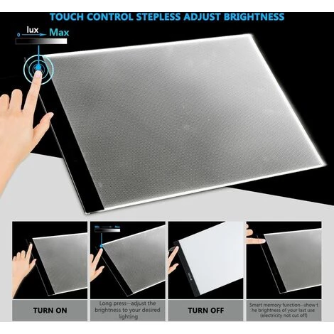 MAEREX A3 Stepless Ajuster La Luminosité Art Craft Dessin Copie Tra? Age Tra? Age LED Bo? Te à Lumières Pad Mince Avec Cable USB Sasicare 5 MAEREX A3 Stepless Ajuster La Luminosité Art Craft Dessin Copie Tra? Age Tra? Age LED Bo? Te à Lumières Pad Mince Avec Cable USB Sasicare – Image 3