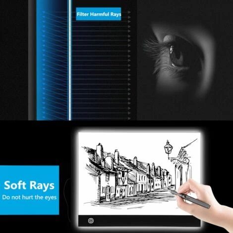 MAEREX A3 Stepless Ajuster La Luminosité Art Craft Dessin Copie Tra? Age Tra? Age LED Bo? Te à Lumières Pad Mince Avec Cable USB Sasicare 6 MAEREX A3 Stepless Ajuster La Luminosité Art Craft Dessin Copie Tra? Age Tra? Age LED Bo? Te à Lumières Pad Mince Avec Cable USB Sasicare – Image 4