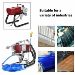 KINGSO 1800W Pulvérisateur De Peinture électrique Sans Air Haute Pression Machine à Peinture Pistolet De Pulvérisation Mural -Nettoyeur Haute Pression Soldes 23119714 4