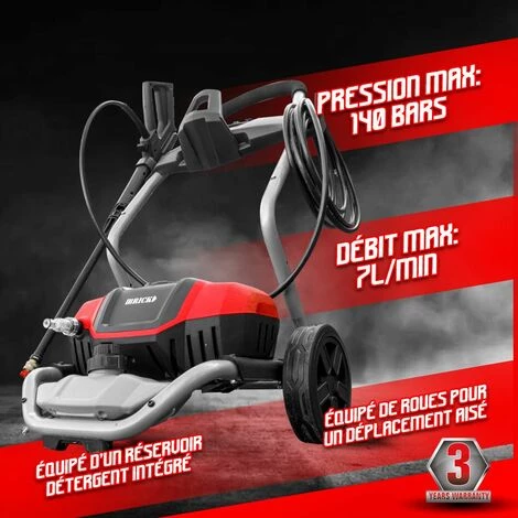 Nettoyeur Haute Pression 1800W - 140 Bars - Brick 5 Nettoyeur Haute Pression 1800W - 140 Bars - Brick – Image 3