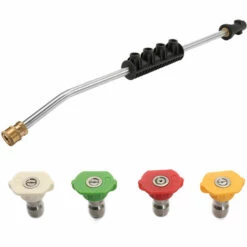 ASUPERMALL Haute Pression Car Wash Jet Lance Karcher K Serie Avec 4 Conseils Buse Reglable Angle Pulverisateur Courbe Tige Rondelle