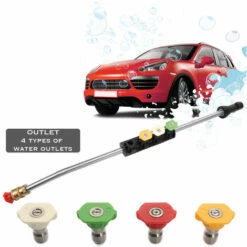 ASUPERMALL Haute Pression Car Wash Jet Lance Karcher K Serie Avec 4 Conseils Buse Reglable Angle Pulverisateur Courbe Tige Rondelle -Nettoyeur Haute Pression Soldes 24160082 5