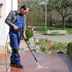 MVPOWER Nettoyeur Haute Pression, 1800W, Pression 160 Bar(max.), Pour Voiture, Jardin, Terrasse, 1x Pistolet Haute Pression, 2x Buse Réglable, 1x Nettoyeur De Surface, Câble De 9,7 M, Tuyau 6,2 M -Nettoyeur Haute Pression Soldes 25972039 3