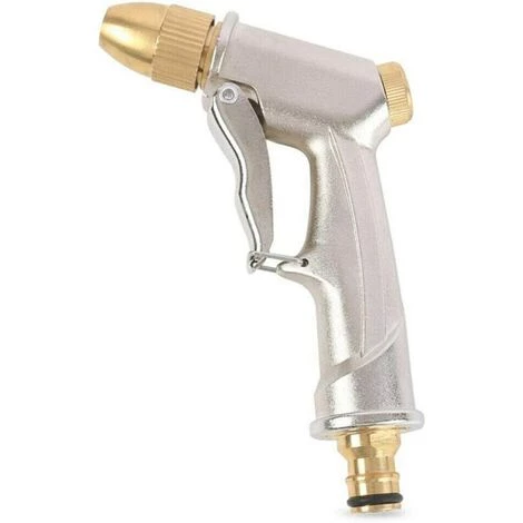 BRIDAY Pistolet D'arrosage à Haute Pression Pour Eau De Jardin Avec Buse En Laiton, Parfait Pour Laver/arroser Les Pelouses Et Les Jardins/trottoirs - Pistolet Pulvérisateur De Jardin Court 3 BRIDAY Pistolet D'arrosage à Haute Pression Pour Eau De Jardin Avec Buse En Laiton, Parfait Pour Laver/arroser Les Pelouses Et Les Jardins/trottoirs - Pistolet Pulvérisateur De Jardin Court