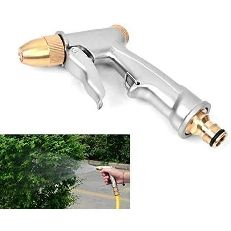 BRIDAY Pistolet D'arrosage à Haute Pression Pour Eau De Jardin Avec Buse En Laiton, Parfait Pour Laver/arroser Les Pelouses Et Les Jardins/trottoirs - Pistolet Pulvérisateur De Jardin Court 4 BRIDAY Pistolet D'arrosage à Haute Pression Pour Eau De Jardin Avec Buse En Laiton, Parfait Pour Laver/arroser Les Pelouses Et Les Jardins/trottoirs - Pistolet Pulvérisateur De Jardin Court – Image 2