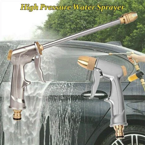 BRIDAY Pistolet D'arrosage à Haute Pression Pour Eau De Jardin Avec Buse En Laiton, Parfait Pour Laver/arroser Les Pelouses Et Les Jardins/trottoirs - Pistolet De Jardinage Long 4 BRIDAY Pistolet D'arrosage à Haute Pression Pour Eau De Jardin Avec Buse En Laiton, Parfait Pour Laver/arroser Les Pelouses Et Les Jardins/trottoirs - Pistolet De Jardinage Long – Image 2