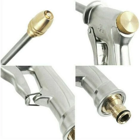 BRIDAY Pistolet D'arrosage à Haute Pression Pour Eau De Jardin Avec Buse En Laiton, Parfait Pour Laver/arroser Les Pelouses Et Les Jardins/trottoirs - Pistolet De Jardinage Long 6 BRIDAY Pistolet D'arrosage à Haute Pression Pour Eau De Jardin Avec Buse En Laiton, Parfait Pour Laver/arroser Les Pelouses Et Les Jardins/trottoirs - Pistolet De Jardinage Long – Image 4