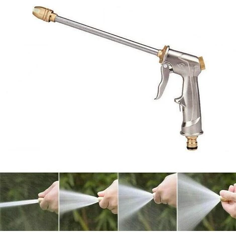 BRIDAY Pistolet D'arrosage à Haute Pression Pour Eau De Jardin Avec Buse En Laiton, Parfait Pour Laver/arroser Les Pelouses Et Les Jardins/trottoirs - Pistolet De Jardinage Long 7 BRIDAY Pistolet D'arrosage à Haute Pression Pour Eau De Jardin Avec Buse En Laiton, Parfait Pour Laver/arroser Les Pelouses Et Les Jardins/trottoirs - Pistolet De Jardinage Long – Image 5