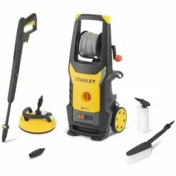 Nettoyeur Haute Pression STANLEY SXPW22PE 2200W, Pression 150bar, Débit 440l/h Avec Patio Cleaner Deluxe Et Brosse Fixe