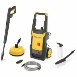 Nettoyeur Haute Pression STANLEY SXPW14PE 1400 W, Pression 110 Bar, Débit 390 L/h Avec Patio Cleaner Et Brosse Fixe