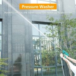 HAPPYSHOPPING SEATEN 240W Haute Puissance Pistolet De Lavage De Voiture Batterie Au Lithium Sans Fil Machine A Laver De Voiture (21V / 240W Une Electricite Une Charge) Bleu Paon Norme Europeenne -Nettoyeur Haute Pression Soldes 32635558 4