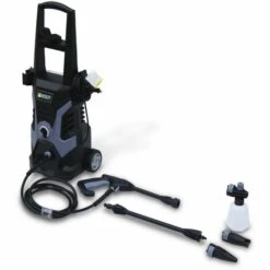 VOLTR - Nettoyeur Haute Pression 135 Bars 1700W - Set D'accessoires (embout Détergent. Rotabuse. Variable ). Avec Poignée Roues Et Start Stop Auto