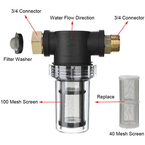 ASUPERMALL Kkmoon Jardin Filtre Tuyau Pour Filtre Nettoyeur Haute Pression D'Entree D'Eau Sediments Fixation 100 Mesh Et 40 Mesh Ecran 2 Pieces O-Ring Et 3 Pieces Filtre Tuyau Washer 5 ASUPERMALL Kkmoon Jardin Filtre Tuyau Pour Filtre Nettoyeur Haute Pression D'Entree D'Eau Sediments Fixation 100 Mesh Et 40 Mesh Ecran 2 Pieces O-Ring Et 3 Pieces Filtre Tuyau Washer – Image 3