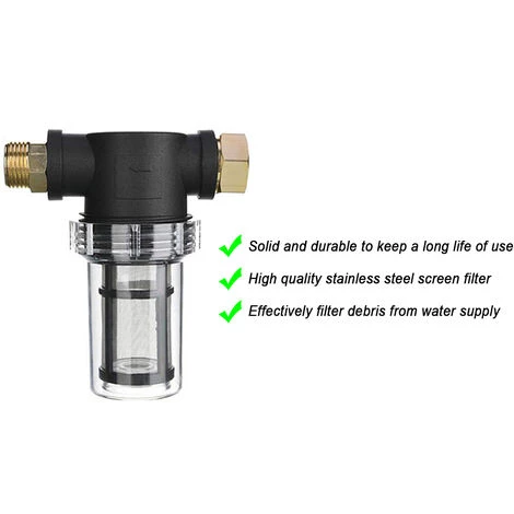 ASUPERMALL Kkmoon Jardin Filtre Tuyau Pour Filtre Nettoyeur Haute Pression D'Entree D'Eau Sediments Fixation 100 Mesh Et 40 Mesh Ecran 2 Pieces O-Ring Et 3 Pieces Filtre Tuyau Washer 7 ASUPERMALL Kkmoon Jardin Filtre Tuyau Pour Filtre Nettoyeur Haute Pression D'Entree D'Eau Sediments Fixation 100 Mesh Et 40 Mesh Ecran 2 Pieces O-Ring Et 3 Pieces Filtre Tuyau Washer – Image 5