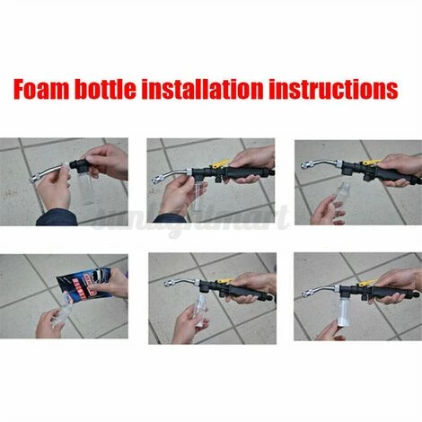 LangRay 2 En 1 Nettoyant Haute Pression Lance Buse De Pistolet à Pistolet à Pistolet à Pistolet Avec Bouteille De Mousse 5 LangRay 2 En 1 Nettoyant Haute Pression Lance Buse De Pistolet à Pistolet à Pistolet à Pistolet Avec Bouteille De Mousse – Image 3