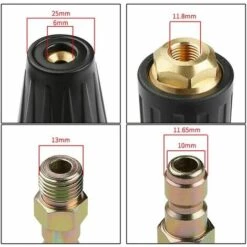 THSINDE Accessoire Pour Pistolet De Nettoyage 360 ° Pour Buse De Turbo En Rotation Turbo Raccord Rapide, équipement De Lavage De Voiture Pour Laveuse à Haute Pression (Noir-3000) -Nettoyeur Haute Pression Soldes 34614382 3