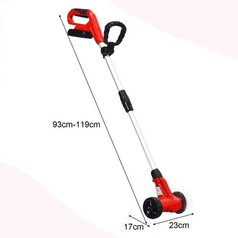 GOPLUS Nettoyeur De Joints ?lectrique Sans Fil 1200 RPM Avec Batterie Rechargeable, Balayeuse Sans Fil Pour Mauvaise Herbes Avec Manche Télescopique Et 2 Brosses, Idéal Pour Jardin, Cour, Pelouse 5 GOPLUS Nettoyeur De Joints ?lectrique Sans Fil 1200 RPM Avec Batterie Rechargeable, Balayeuse Sans Fil Pour Mauvaise Herbes Avec Manche Télescopique Et 2 Brosses, Idéal Pour Jardin, Cour, Pelouse – Image 3