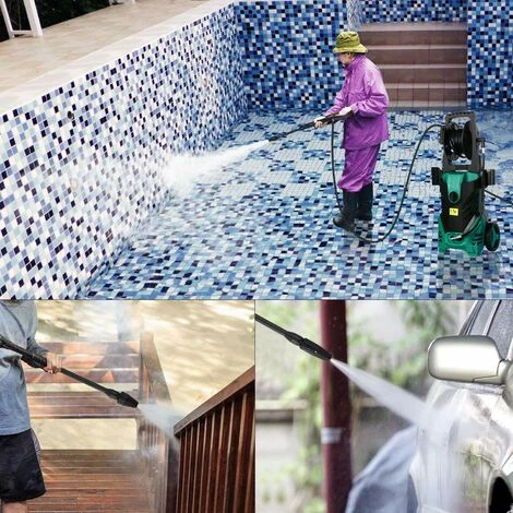 FIXKIT Nettoyeur Haute Pression, 160 Bars 1800W 480L/h Moteur En Cuivre Nettoyeur, Enrouleur De Flexible Et 6,2m Tuyau, Pour Voiture, Vélo, Jardin,Terrasse, 2 Buse Réglable, 1 Brosse Longue 7 FIXKIT Nettoyeur Haute Pression, 160 Bars 1800W 480L/h Moteur En Cuivre Nettoyeur, Enrouleur De Flexible Et 6,2m Tuyau, Pour Voiture, Vélo, Jardin,Terrasse, 2 Buse Réglable, 1 Brosse Longue – Image 5