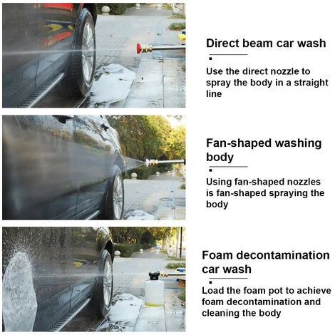 DRILLPRO Nettoyeur Haute Pression Sans Fil 12000rpm/min 30Bar Avec 5m Tuyau 2 Buses 2 Batterie 5000mAh 5 DRILLPRO Nettoyeur Haute Pression Sans Fil 12000rpm/min 30Bar Avec 5m Tuyau 2 Buses 2 Batterie 5000mAh – Image 3