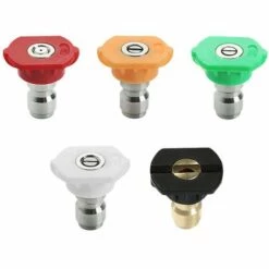 KKMOON Cinq Buses En Eventail Pour Pistolets A Eau De Nettoyeurs Haute Pression 1/4 Buses A Insertion Rapide 0°/15°/25°/40°/buse Mousse