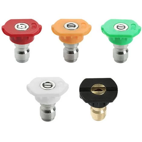 KKMOON Cinq Buses En Eventail Pour Pistolets A Eau De Nettoyeurs Haute Pression 1/4 Buses A Insertion Rapide 0°/15°/25°/40°/buse Mousse 3 KKMOON Cinq Buses En Eventail Pour Pistolets A Eau De Nettoyeurs Haute Pression 1/4 Buses A Insertion Rapide 0°/15°/25°/40°/buse Mousse