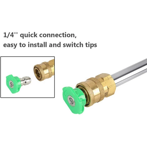 KKMOON Cinq Buses En Eventail Pour Pistolets A Eau De Nettoyeurs Haute Pression 1/4 Buses A Insertion Rapide 0°/15°/25°/40°/buse Mousse 4 KKMOON Cinq Buses En Eventail Pour Pistolets A Eau De Nettoyeurs Haute Pression 1/4 Buses A Insertion Rapide 0°/15°/25°/40°/buse Mousse – Image 2