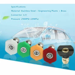 KKMOON Cinq Buses En Eventail Pour Pistolets A Eau De Nettoyeurs Haute Pression 1/4 Buses A Insertion Rapide 0°/15°/25°/40°/buse Mousse 10 KKMOON Cinq Buses En Eventail Pour Pistolets A Eau De Nettoyeurs Haute Pression 1/4 Buses A Insertion Rapide 0°/15°/25°/40°/buse Mousse -Nettoyeur Haute Pression Soldes 35342413 4