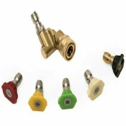 HAPPYSHOPPING Raccord Rapide De Baguette De Coupleur Pivotant 4500PSI + 5 Embouts De Buse Kit De Pulverisation De Puissance Pour Nettoyeur Haute Pression