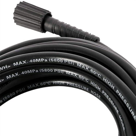 HAPPYSHOP Tuyau De Nettoyage De Nettoyeur Haute Pression 50FT Tuyau De Remplacement De Connecteur M22 5800PSI, Modele: Noir 7 HAPPYSHOP Tuyau De Nettoyage De Nettoyeur Haute Pression 50FT Tuyau De Remplacement De Connecteur M22 5800PSI, Modele: Noir – Image 5