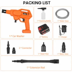 ASUPERMALL Machine De Nettoyage De Vehicule De Lave-Auto Domestique 21V Outil De Lavage De Voiture A Haute Pression Machine A Laver De Voiture Portable Rondelle D'Automobile - Avec Deux Batterie Au Lithium Prise Ue 9 ASUPERMALL Machine De Nettoyage De Vehicule De Lave-Auto Domestique 21V Outil De Lavage De Voiture A Haute Pression Machine A Laver De Voiture Portable Rondelle D'Automobile - Avec Deux Batterie Au Lithium Prise Ue -Nettoyeur Haute Pression Soldes 36712202 3