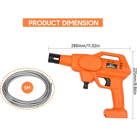 ASUPERMALL Machine De Nettoyage De Vehicule De Lave-Auto Domestique 21V Outil De Lavage De Voiture A Haute Pression Machine A Laver De Voiture Portable Rondelle D'Automobile - Avec Deux Batterie Au Lithium Prise Ue 6 ASUPERMALL Machine De Nettoyage De Vehicule De Lave-Auto Domestique 21V Outil De Lavage De Voiture A Haute Pression Machine A Laver De Voiture Portable Rondelle D'Automobile - Avec Deux Batterie Au Lithium Prise Ue – Image 4
