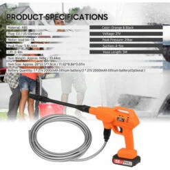 ASUPERMALL Machine De Nettoyage De Vehicule De Lave-Auto Domestique 21V Outil De Lavage De Voiture A Haute Pression Machine A Laver De Voiture Portable Rondelle D'Automobile - Avec Deux Batterie Au Lithium Prise Ue 11 ASUPERMALL Machine De Nettoyage De Vehicule De Lave-Auto Domestique 21V Outil De Lavage De Voiture A Haute Pression Machine A Laver De Voiture Portable Rondelle D'Automobile - Avec Deux Batterie Au Lithium Prise Ue -Nettoyeur Haute Pression Soldes 36712202 5