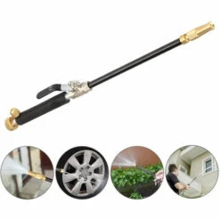 THSINDE Haute Pression De Jet D'Eau Pistolet Nettoyeur Voiture Lance De Lavage Haute Pression Avec Laiton Standard Tuyau D'arrosage Extrémité Rondelle 2 Buses En Laiton Pour Vitres De Voiture -Nettoyeur Haute Pression Soldes 36717299 4