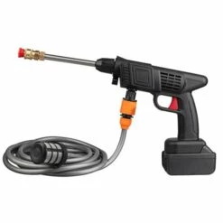 LBTN Avec 2 Batterie Laveuse à Haute Pression électrique Sans Fil Lavage De Voiture Pistolet à Eau Machine 600W