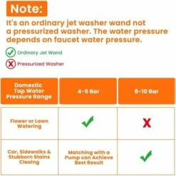 ECHOO Haute Pression De Jet D'Eau Pistolet Nettoyeur Voiture Lance De Lavage Haute Pression Avec Laiton Standard Tuyau D'arrosage Extrémité Rondelle 2 Buses En Laiton Pour Vitres De Voiture -Nettoyeur Haute Pression Soldes 37994659 3