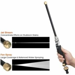 ECHOO Haute Pression De Jet D'Eau Pistolet Nettoyeur Voiture Lance De Lavage Haute Pression Avec Laiton Standard Tuyau D'arrosage Extrémité Rondelle 2 Buses En Laiton Pour Vitres De Voiture -Nettoyeur Haute Pression Soldes 37994659 4