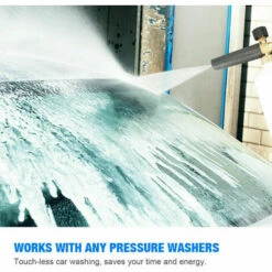 HAPPYSHOPPING Pulverisateur De Mousse A Degagement Rapide A Jet De Nettoyeur Haute Pression Automatique Snow Foam Lance Avec Connecteur Rapide 1/4 '' Et 5 Embouts De Buse De Lave-glace, Modele: 1L -Nettoyeur Haute Pression Soldes 38588512 3