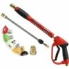 BARES Pistolet De Laveuse à Pression De Luxe, Avec Rallonge De Baguette De Rechange, 5 Embouts De Buse, Raccord M22, 40 Pouces, 5000 PSI -Nettoyeur Haute Pression Soldes 39013193 1