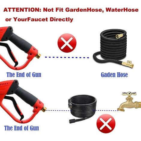 BARES Pistolet De Laveuse à Pression De Luxe, Avec Rallonge De Baguette De Rechange, 5 Embouts De Buse, Raccord M22, 40 Pouces, 5000 PSI 6 BARES Pistolet De Laveuse à Pression De Luxe, Avec Rallonge De Baguette De Rechange, 5 Embouts De Buse, Raccord M22, 40 Pouces, 5000 PSI – Image 4