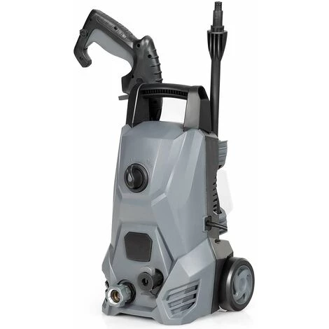 GOPLUS Nettoyeur à Haute Pression ?lectrique Portable Avec 2 Buses Rempla?ables Et 2 Roues, C?ble Et Tuyau De 5 CM Pour Voiture, Cl?ture, Fenêtre (1500 W, 105 Bar, 6,8L/min) 4 GOPLUS Nettoyeur à Haute Pression ?lectrique Portable Avec 2 Buses Rempla?ables Et 2 Roues, C?ble Et Tuyau De 5 CM Pour Voiture, Cl?ture, Fenêtre (1500 W, 105 Bar, 6,8L/min) – Image 2