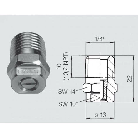 HP CONCEPT Buse Haute Pression 1/4M Ouverture 65° - Calibre - 10 5 HP CONCEPT Buse Haute Pression 1/4M Ouverture 65° - Calibre - 10 – Image 3