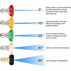 Embouts De Buse De Rondelle De Pression De 5Pcs Macaron, Connexion Rapide 1/4 Pouce,Nettoyeur à Haute Pression Automobiles Accessoire Pour Série -Nettoyeur Haute Pression Soldes 42741194 4