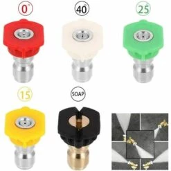 Embouts De Buse De Rondelle De Pression De 5Pcs Macaron, Connexion Rapide 1/4 Pouce,Nettoyeur à Haute Pression Automobiles Accessoire Pour Série -Nettoyeur Haute Pression Soldes 42741194 5