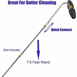BRIDAY Accessoire De Nettoyeur De Gouttière Pour Nettoyeur Haute Pression, 2 Buses Turbo Rotatives, Connexion Rapide 1/4", 3300 PSI -Nettoyeur Haute Pression Soldes 43147510 2