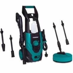 VONROC Nettoyeur Haute Pression V14-2 – 1400W – 110 Bar - Nettoyeur De Terrasse, Tuyau De 4m, Lances, Buses Et Accessoires Inclus