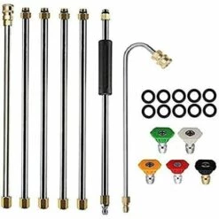 ELLE Outil De Nettoyage De GouttièRe Laveuse à Pression - Rallonges, Buse De Lance De Nettoyeur De Toit