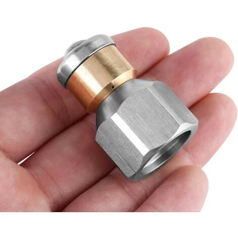 ALMI Buse De Nettoyage Rotative 3/8'' BSP Pour Lances De Nettoyeur Haute Pression En Acier Inoxydable 304 Et Laiton 5 ALMI Buse De Nettoyage Rotative 3/8'' BSP Pour Lances De Nettoyeur Haute Pression En Acier Inoxydable 304 Et Laiton – Image 3